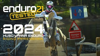 Husqvarna 2024 TE and FE Enduro first ride review [upl. by Jamesy256]