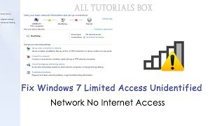 Fix Windows 7 Limited Access Unidentified Network No Internet Access [upl. by Weasner]