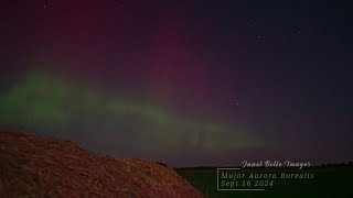 Beautiful Major Aurora Borealis  Northern Lights over Canada Sept 16  17 2024  2X speed [upl. by Belding]