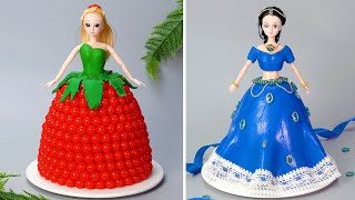 Satisfying Doll Cake Recipe  Beautiful Princess Cake Decorating For Birthday  So Yummy Cake [upl. by Aiek]