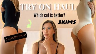 TRY ON HAUL Sexy Skims bodysuits [upl. by Ecraep]