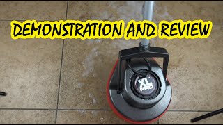 Oreck Commercial Orbiter Hard Floor Cleaner Scrubber Machine Review and Live Demonstration  Easy [upl. by Anelec]