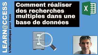 Excel  Réaliser des recherches Multiples dans une base de données [upl. by Wilkie968]