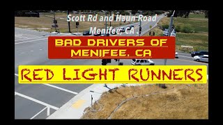 Red Light Runners  Bad Drivers of Menifee California baddrivers [upl. by Rett]