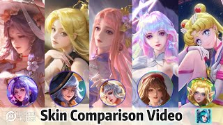 Zhaojun｜Skin Comparison Video｜Vídeo de comparação de skin｜Honor of Kings [upl. by Nuawed704]