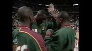 Chicago Bulls Introduction 1996 NBA Finals Game 6 vs Seattle Supersonics [upl. by Lunetta]