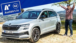 2022 Skoda Karoq Sportline 4x4 20 TSI Facelift  Kaufberatung Test deutsch Review Fahrbericht [upl. by Aikcin]