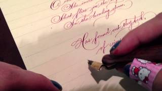 The Sick Rose in spencerian [upl. by Snahc157]