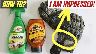 TURTLE WAX VS ARMOR ALL HOW TO DRY CLEAN REPAIR RESTORE LEATHER GLOVES amp CAR SEATS CLEANING GEL [upl. by Claudy740]