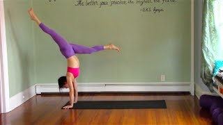 60 Minute Vinyasa Yoga Class with Handstand Play  Level 23  IntermediateAdvanced [upl. by Oinotnaesoj266]