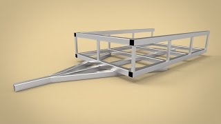 Solidworks Konstrukcje spawane Weldments rama przyczepy trailer frame cz2 [upl. by Eceinart]