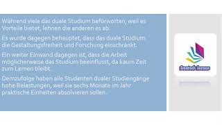 Stellungnahme schreiben zur Deutschprüfungen C1 Duales Studium [upl. by Halladba]