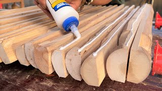 Solid Woodworking Skills Using Simple Joints  A Solid And Rustic Table From Natural Wood [upl. by Maryanna]