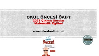 2023 Okul Öncesi ÖABT Çıkmış Sorular [upl. by Broadbent985]