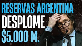 Reservas monetarias Argentina desplome 5000 millones [upl. by Thatcher353]