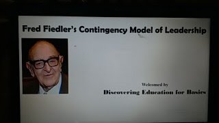 Contingency Model of Fred Fiedler in Bengali [upl. by Lleryd]