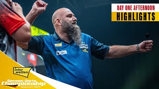 NINEDARTER  Day One Afternoon Highlights  2023 German Darts Championship [upl. by Lekcim]