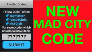 New Code In Mad City 2019 Mad City Update [upl. by Nylram]