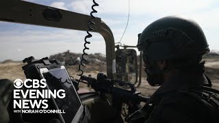 Israeli troops take CBS News crew into southern Gaza [upl. by Enelrac]