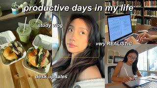 STUDY VLOG 📓 productive days in my life ft lots of studying pharmacy work desk updates etc [upl. by Spanos]