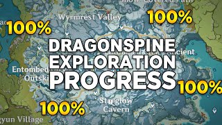 DRAGONSPINE 100 Exploration Progress Genshin Impact shorts [upl. by Weinberg181]