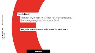 Forum Wohnungsbau 2024  Fokus Nachmittag Sarah Barth [upl. by Alhan]