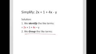 How to simplify algebraic expressions  Addition and Subtraction types [upl. by Sisak219]