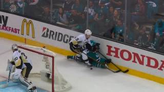 Gotta See It Karlsson does splits crashing into end boards [upl. by Antonino]