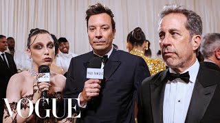 Jimmy Fallon amp Jerry Seinfeld Love to PeopleWatch at the Met  Met Gala 2024 With Emma Chamberlain [upl. by As]