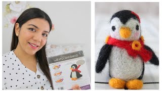 Cómo Hacer Needle Felting Paso a Paso 🐧 Con kit de afelpado con aguja [upl. by Ellehsram]