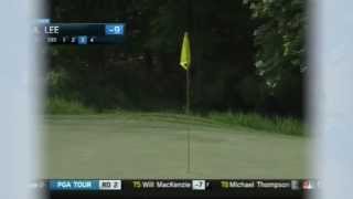 Alison Lee hits great bunker shot at 14 on Friday at Kingsmill [upl. by Grindle]