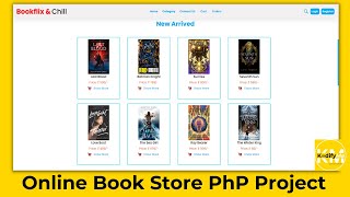 Online Book Store Website Project  PHP HTML CSS MySQL  User amp Admin  College FinalYear Project [upl. by Aroved]