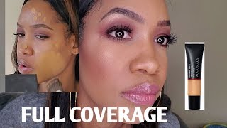 SMASHBOX STUDIO SKIN FULL COVERAGE FOUNDATION 40 REVIEW  CAKELESS [upl. by Negaet156]