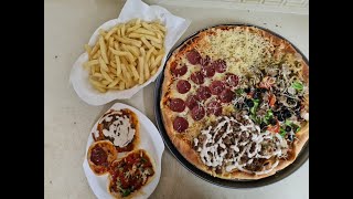 بيتزا الفصول الاربعه وميني بيتزا بنكهة بيتزا هت 😜😜😜😜😜 Four Seasons Pizza and Mini Pizzza [upl. by Jaco659]