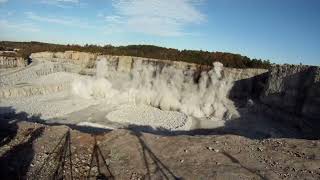 Quarry Blast Up Close Shocking Boom [upl. by Millman]