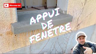 Rénovation maison réalisation d’un appui de fenêtre Merci de ton soutien et abonnetoi 😁 [upl. by Ahsiena283]