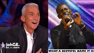 GOLDEN BUZZER Britains Got Talent johGEKENYA Suprises the judges after singing worship song [upl. by Gillan875]