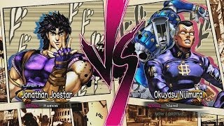 Jonathan vs Okuyasu  JoJos Bizarre Adventure All Star Battle  Gameplay [upl. by Eikceb]