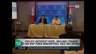 NTG Policy interest rate muling itinaas ng BSP para makontrol ang inflation [upl. by Yrovi124]