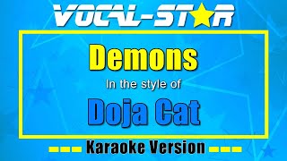 Demons  Doja Cat  Karaoke Version With Lyrics  Vocal Star Karaoke [upl. by Svensen]