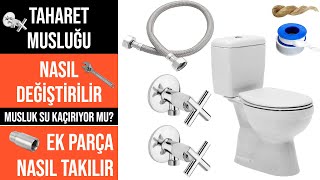 taharet musluğu değiştirme  taharet musluğu takma sökme  klozet musluk değiştirme [upl. by Toscano519]