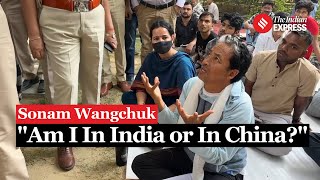 Wangchuk Vs Cops Protestors with Sonam Wangchuk detained at Ladakh Bhawan Delhi [upl. by Nairb43]