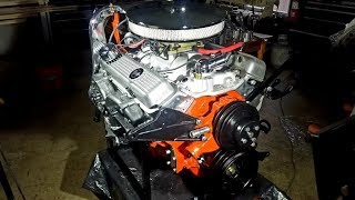 Engine Building Chevy Small Block 350  Installing Exhaust Manifolds Finishing Assembly [upl. by Ilsel]