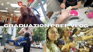 PREP w me for GRADUATION hair nails tan etc [upl. by Atsylak]