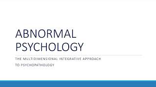 Abnormal Psych Diathesis Stress Model [upl. by Aenneea]