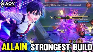 ALLAINKIRITO GAMEPLAY  STRONGEST BUILD  ARENA OF VALOR LIÊNQUÂNMOBILE ROV COT [upl. by Diogenes]