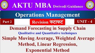 13 operations management operations management lecture demand forecasting in supply chain mba [upl. by Ofloda125]