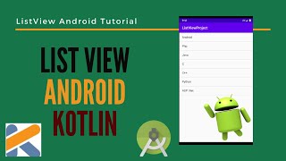 List View  Kotlin  Android  Android Studio Tutorial  Quick  Easy [upl. by Sivat918]