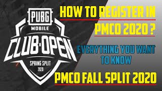 How to Register in PMCO Pubg Mobile Club Open Tournament   2020  Complete Information [upl. by Lula]