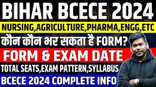 BIHAR BCECE 2024  FORM amp EXAM DATE ELIGIBILITY EXAM PATTERNSYLLABUS  BCECE 2024 [upl. by Nnyleuqaj]